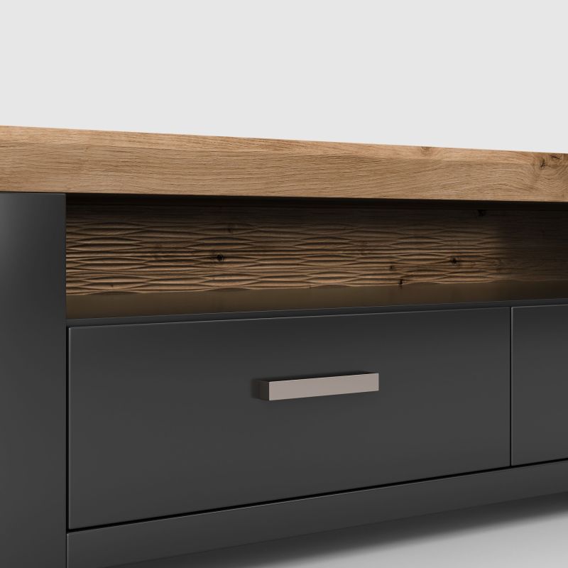 set one by Musterring Sideboard york - Wohnen Einzeltypen Graphite / Artisan-Eiche-Nachbildung grau | Kostenloser Versand