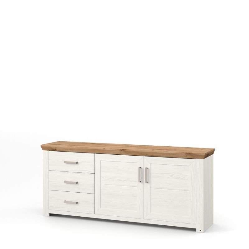 set one by Musterring Sideboard york - Wohnen Einzeltypen Pino-Aurelio-Nachbildung / Artisan-Eiche-Nachbildung weiß | Limitierter Zeitrabatt