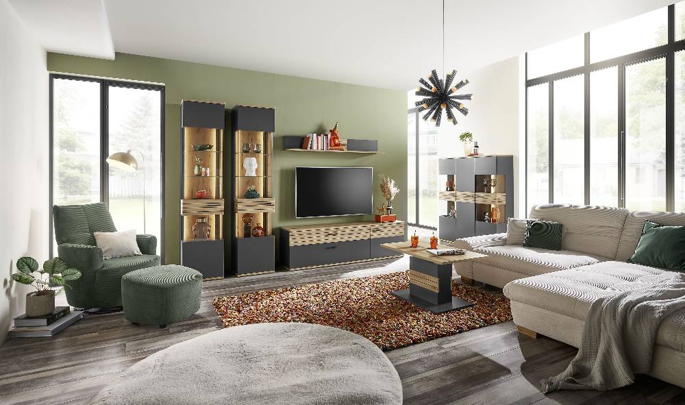 set one by Musterring Wandbord Quincy Anthrazit grau | Flash Sale
