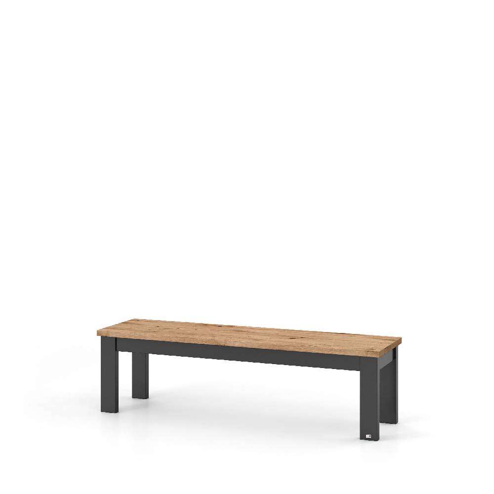 set one by Musterring Sitzbank york - Wohnen Einzeltypen Graphite / Artisan-Eiche-Nachbildung blau | Tägliche Deals