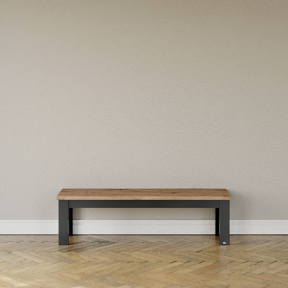 set one by Musterring Sitzbank york - Wohnen Einzeltypen Graphite / Artisan-Eiche-Nachbildung blau | Tägliche Deals