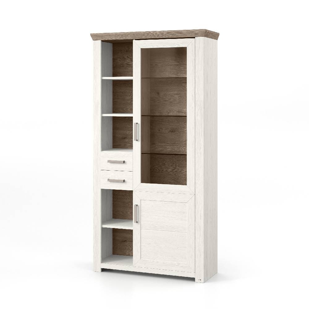 set one by Musterring Vitrine york - Wohnen Einzeltypen Pino-Aurelio-Nachbildung / Eiche-Nelson-Nachbildung braun | Riesige Ersparnisse