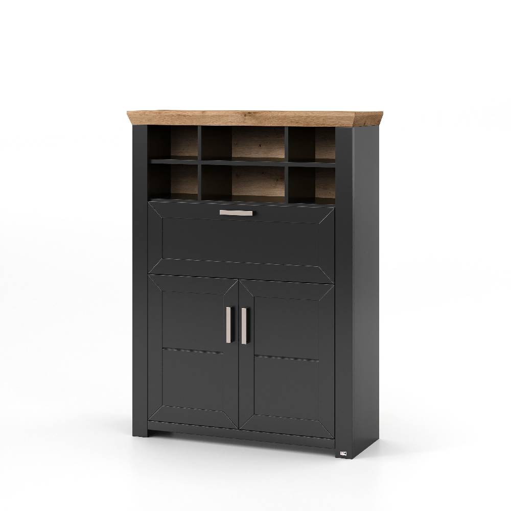 set one by Musterring Vitrine york - Wohnen Einzeltypen Graphite / Artisan-Eiche-Nachbildung schwarz | Super Sparpreis