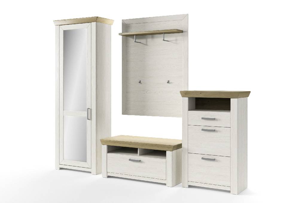 set one by Musterring Garderoben-Set york - Dielen Vorschläge Pino-Aurelio-Nachbildung / Artisan-Eiche-Nachbildung natur | Kostenloser Versand international