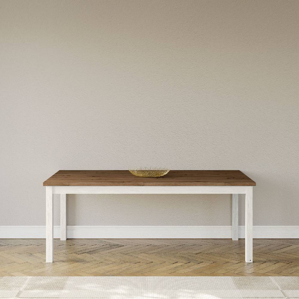 set one by Musterring Esstisch york - Wohnen Einzeltypen Pino-Aurelio-Nachbildung / Artisan-Eiche-Nachbildung weiß | Outlet