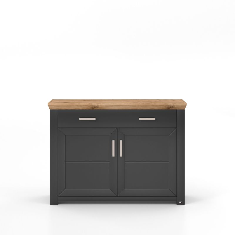 set one by Musterring Sideboard york - Wohnen Einzeltypen Graphite / Artisan-Eiche-Nachbildung grau | Fabrikverkauf