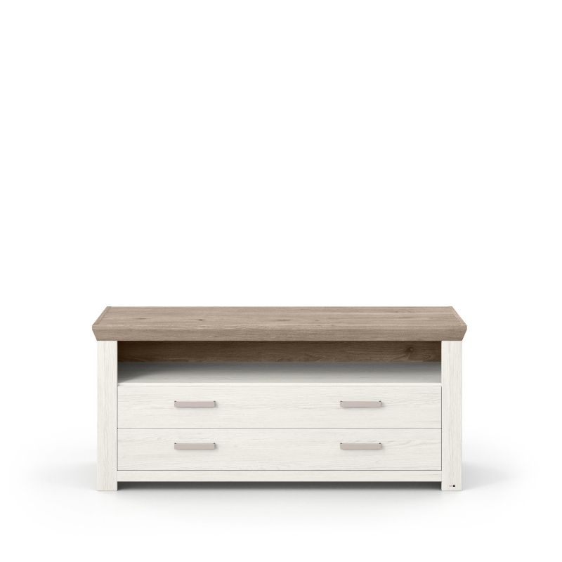 set one by Musterring Sideboard york - Wohnen Einzeltypen Pino-Aurelio-Nachbildung / Eiche-Nelson-Nachbildung weiß | Meist gekauft