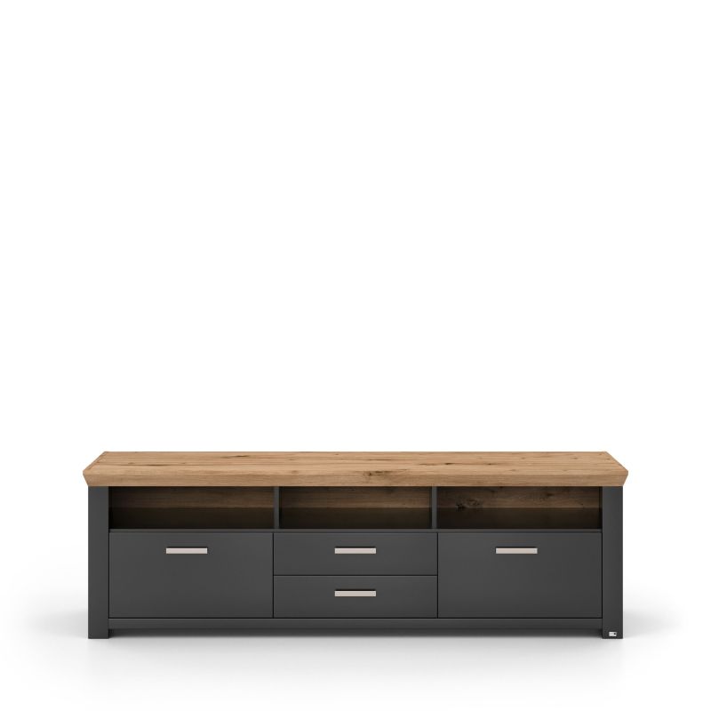 set one by Musterring Sideboard york - Wohnen Einzeltypen Graphite / Artisan-Eiche-Nachbildung grau | Blitzverkäufe