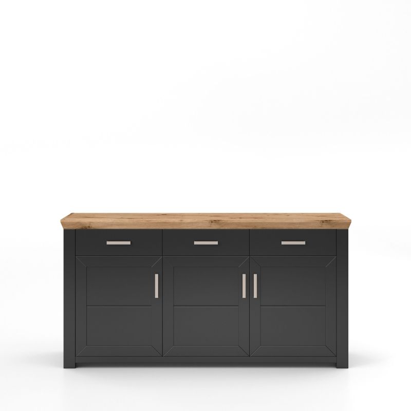 set one by Musterring Sideboard york - Wohnen Einzeltypen Graphite / Artisan-Eiche-Nachbildung grau | Kostenloser Versand