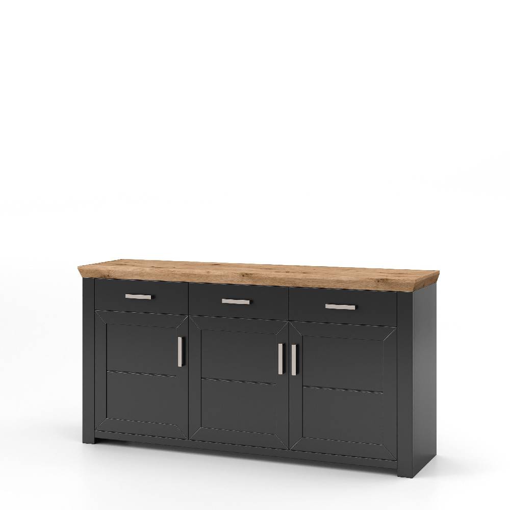 set one by Musterring Sideboard york - Wohnen Einzeltypen Graphite / Artisan-Eiche-Nachbildung grau | Kostenloser Versand
