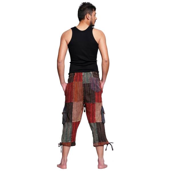 Simandra 3/4 lange Patchworkhose I Freizeithose für Herren I Schlupfhose mit Gummizug & Bindeband Bis zu 65% Rabatt