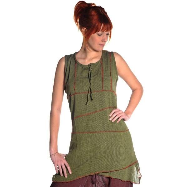 Simandra Ethno Tunika Longshirt Bluse Longtop aus Baumwolle "Obliq" Super Rabatt