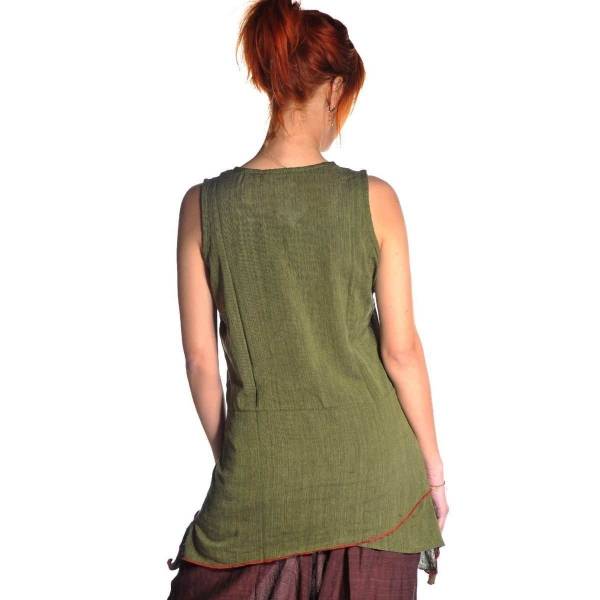 Simandra Ethno Tunika Longshirt Bluse Longtop aus Baumwolle "Obliq" Super Rabatt