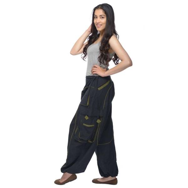 Simandra Haremshose Pumphose Aladinhose Pluderhose Yoga Goa Sarouel Baggy Aladin Freizeithose Shanti Damen Verkauf
