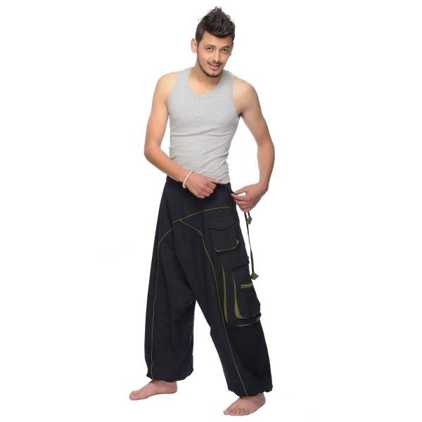 Simandra Haremshose Pumphose Aladinhose Pluderhose Yoga Goa Sarouel Baggy Aladin Freizeithose Shanti Herren