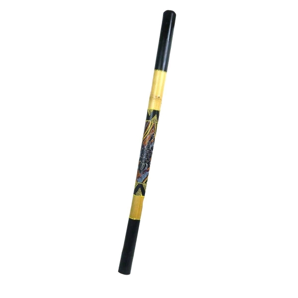 Simandra Didgeridoo Bambus Holz Aborigini bemalt geschnitzt Instrument fair Gecko Schildkröte Dot Painting