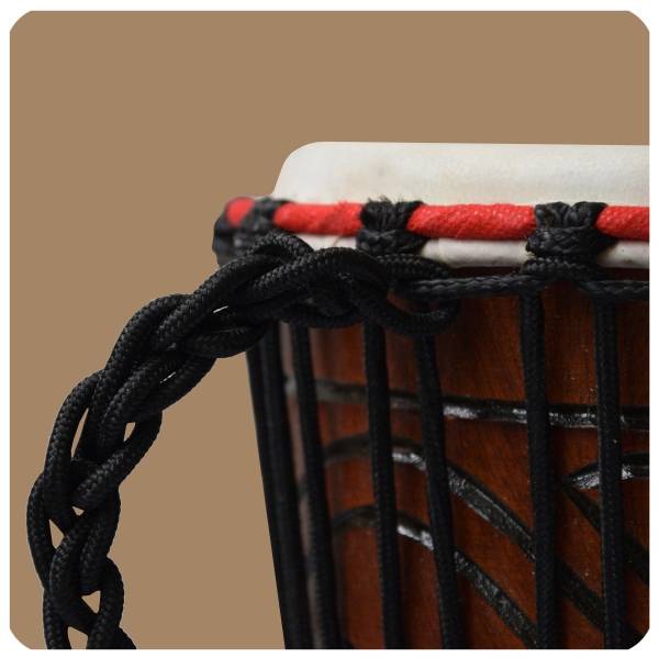Simandra Djembe geschnitzt 30 cm Bongo Afrikanische Trommel aufwendige Schnitzerei Schlussverkauf