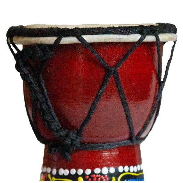 Simandra Djembe Trommel 12 cm Bongo Afrika - bemalt Drum Rhythmus Percussion Dot Painting Fabrikverkauf