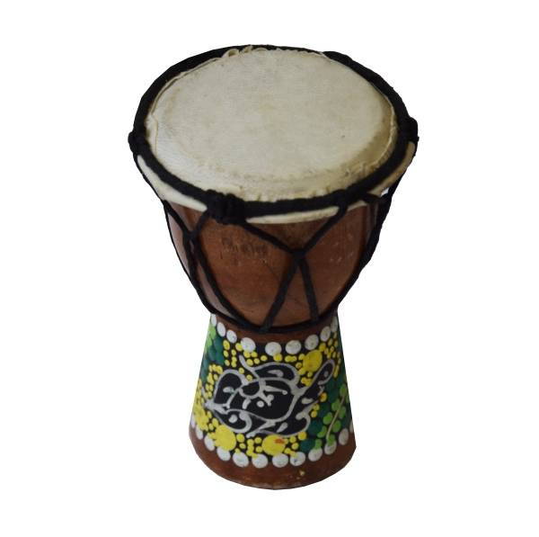 Simandra Djembe Trommel Bongo Afrika Holz bemalt Drum Instrument Musik Rhythmus Percussion Dot Painting Blitzverkäufe