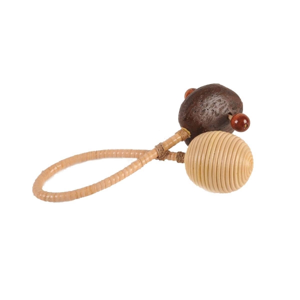 Simandra Rassel Glocke Shaker Maracas Musik Kinderrassel Rhythmus Klang Instrument Percussion Kinder Rattan