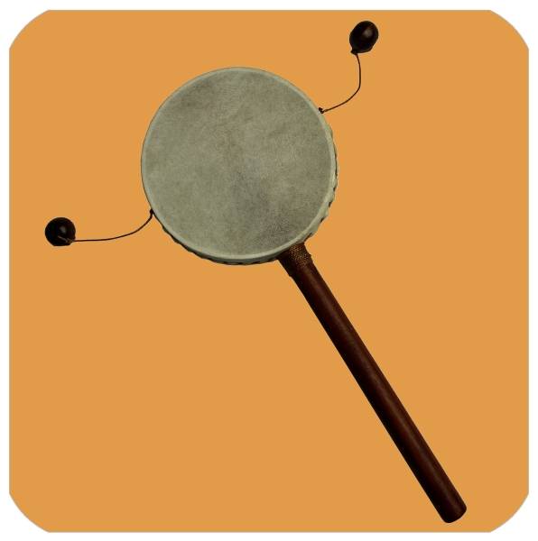 Simandra Schütteltrommel Handtrommel Meditation Drehtrommel Kindertrommel Trommel Spielzeug Rhythmus Klang Weihnachtsangebot