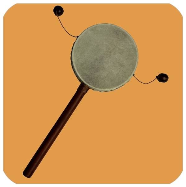 Simandra Schütteltrommel Handtrommel Meditation Drehtrommel Kindertrommel Trommel Spielzeug Rhythmus Klang Weihnachtsangebot