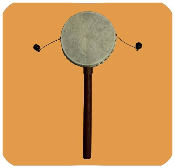 Simandra Schütteltrommel Handtrommel Meditation Drehtrommel Kindertrommel Trommel Spielzeug Rhythmus Klang Weihnachtsangebot