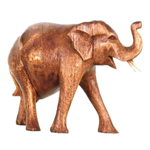 Simandra Elefant Holz Figur Skulptur Abstrakt Holzfigur Statue Afrika Asia Glücksbringer Handarbeit Deko