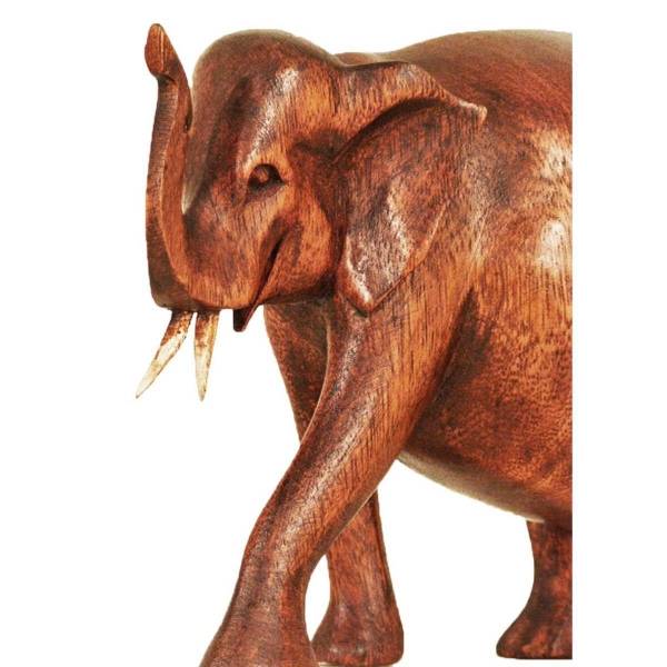 Simandra Elefant Holz Figur Skulptur Abstrakt Holzfigur Statue Afrika Asia Glücksbringer Handarbeit Deko Zeitlich begrenztes Angebot