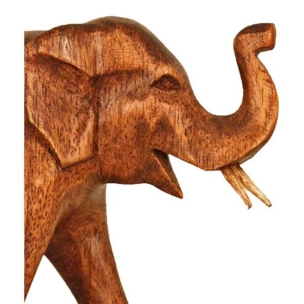 Simandra Elefant Holz Figur Skulptur Abstrakt Holzfigur Statue Afrika Asia Glücksbringer Handarbeit Deko Zeitlich begrenztes Angebot
