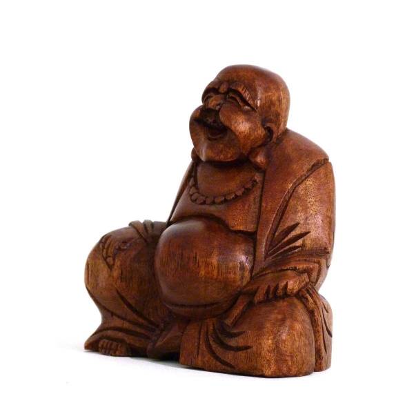 Simandra Happy Buddha Holz Figur Skulptur Abstrakt Holzfigur Statue Afrika Asia Glücksbringer Handarbeit Deko Große Rabatte