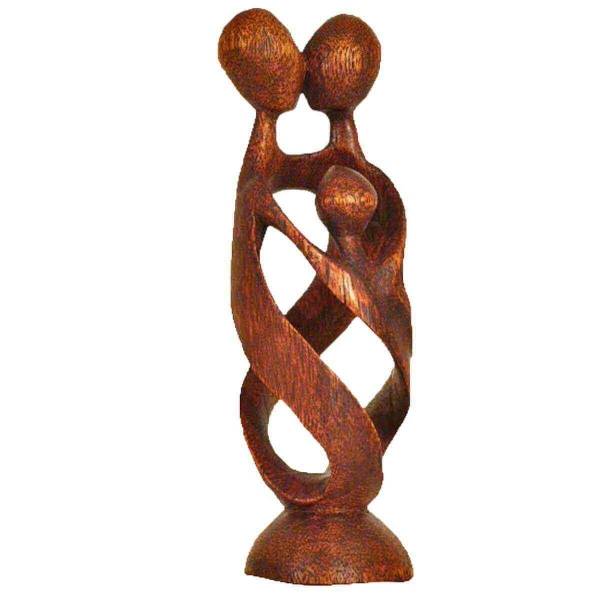 Simandra Holz Figur Skulptur Abstrakt Holzfigur Statue Afrika Asia Handarbeit Deko Familienkreis