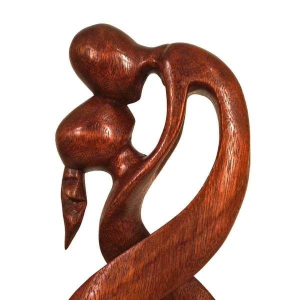 Simandra Holz Figur Skulptur Abstrakt Holzfigur Statue Afrika Asia Handarbeit Deko Hingabe Kauf eins, bekomm eins gratis