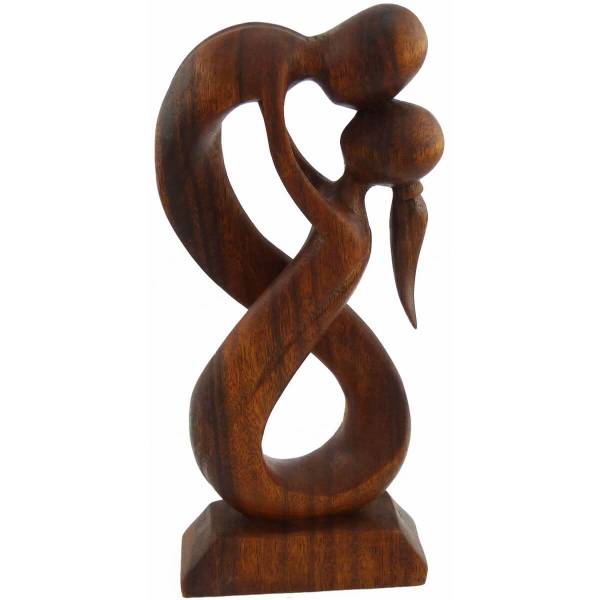 Simandra Holz Figur Skulptur Abstrakt Holzfigur Statue Afrika Asia Handarbeit Deko Hingabe Kauf eins, bekomm eins gratis