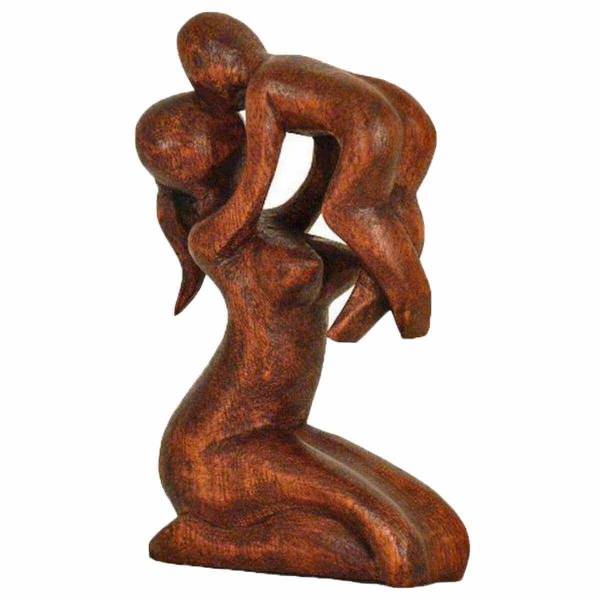 Simandra Holz Figur Skulptur Abstrakt Holzfigur Statue Afrika Asia Handarbeit Deko Mutter Riesige Ersparnisse