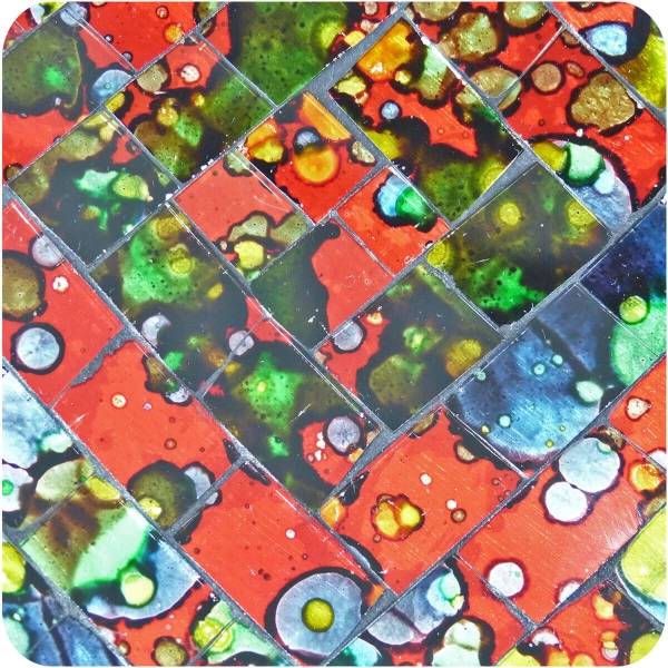Simandra Mosaikschale Tonschale Glasschale Dekoschale Mosaik Kunsthandwerk Glassteine Deko Quadrat bunt klein Vierteljährliche Förderung