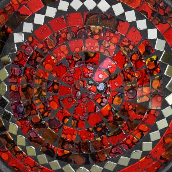 Simandra Mosaikschale Tonschale Glasschale Dekoschale Mosaik Kunsthandwerk Glassteine Deko rund Spiegel L Begrenzt auf 3 Tage