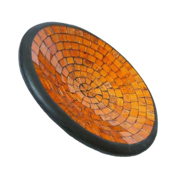Simandra Mosaikschale Tonschale Glasschale Dekoschale Mosaik Kunsthandwerk Glassteine Deko rund XXL