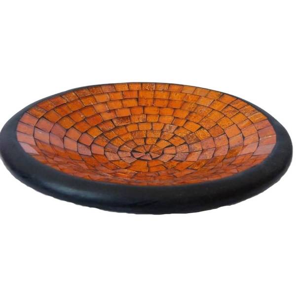 Simandra Mosaikschale Tonschale Glasschale Dekoschale Mosaik Kunsthandwerk Glassteine Deko rund XXL Rabatte dieses Monats