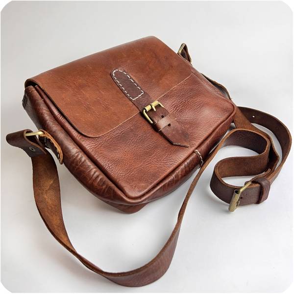 Simandra Leder Handtasche Noura 20x23cm - elegante Umhängetasche - marokkanische Schultertasche