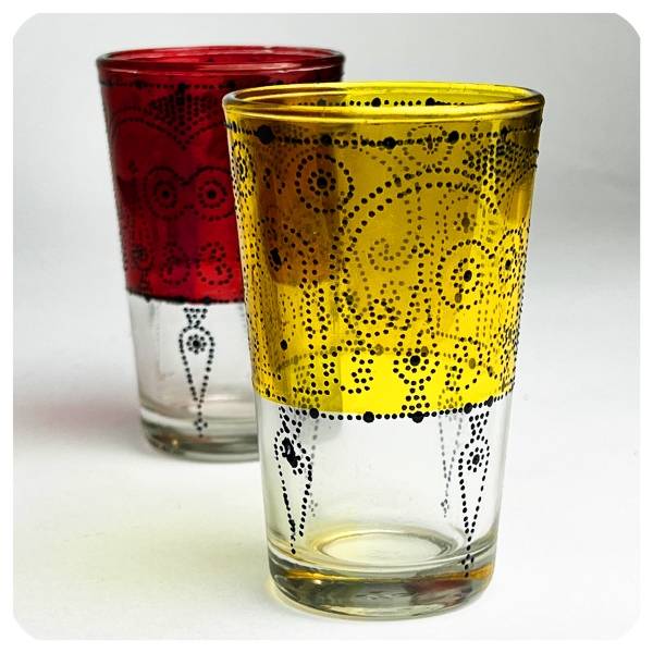 Simandra Orientalische Teegläser marokkanische Gläser Teeglas Teeset Set Deko Orient 6-teilig Flash Sale