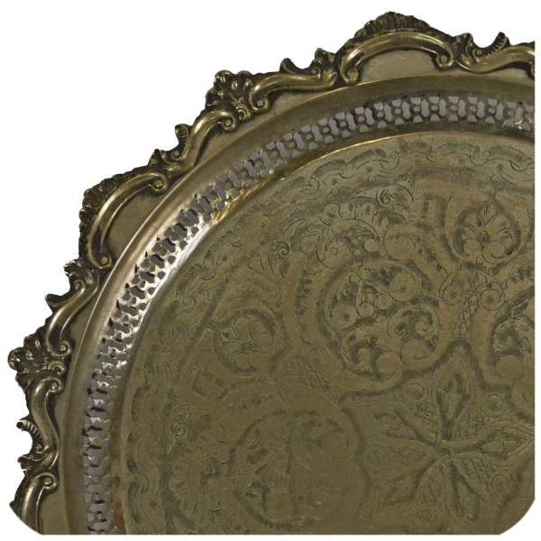 Simandra Orientalisches marokkanisches Tablett Serviertablett Teetablett antike Handarbeit Begrenztes Angebot