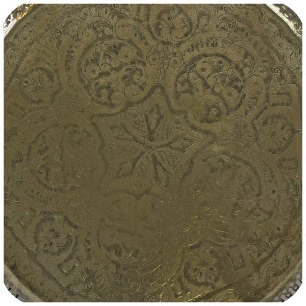 Simandra Orientalisches marokkanisches Tablett Serviertablett Teetablett antike Handarbeit Begrenztes Angebot