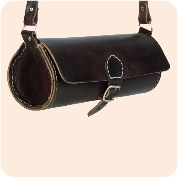 Simandra Schultertasche Laffa Leder rund 24x10cm - marokkanische Umhängetasche, Lederhandtasche Weihnachtsangebot