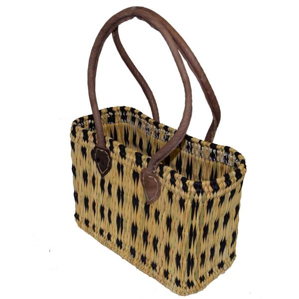 Simandra Seegras Tasche klein langer Griff Einkaufskorb Flechtkorb Korbtasche Korb Valentinstagsangebot