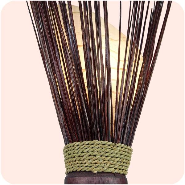 Simandra Bali asiatische Lampe Jungle 60x35cm - traumhaftes Stimmungslicht - Naturmaterial Standleuchte Heißer Verkauf