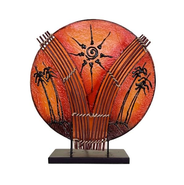 Simandra Deko-Leuchte Stimmungsleuchte asiatische Lampe Stehleuchte Tischleuchte Tischlampe Bali Asia PALME klein 36 cm Neueste Mode