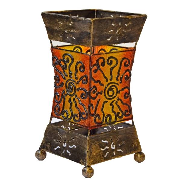 Simandra Deko-Leuchte Stimmungsleuchte asiatische Lampe Stehleuchte Tischleuchte Tischlampe Bali Asia XENIA 26 cm orange