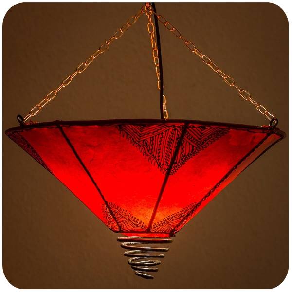 Simandra Orientalische Lampe Deckenleuchte Hängelampe marokkanische Deckenlampe Lederlampe Fuego Orient 40 cm Saisonale Angebote