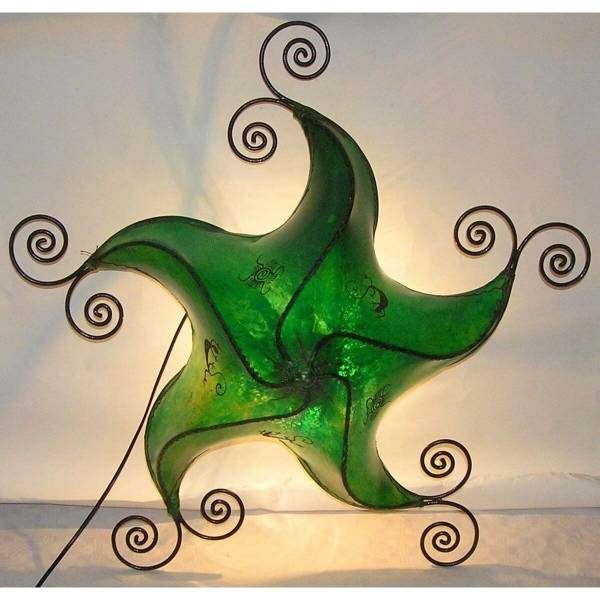 Simandra Orientalische Lampe Deckenleuchte Hängelampe marokkanische Deckenlampe Lederlampe STERN Gecko Star 70 cm VIP-Rabatte